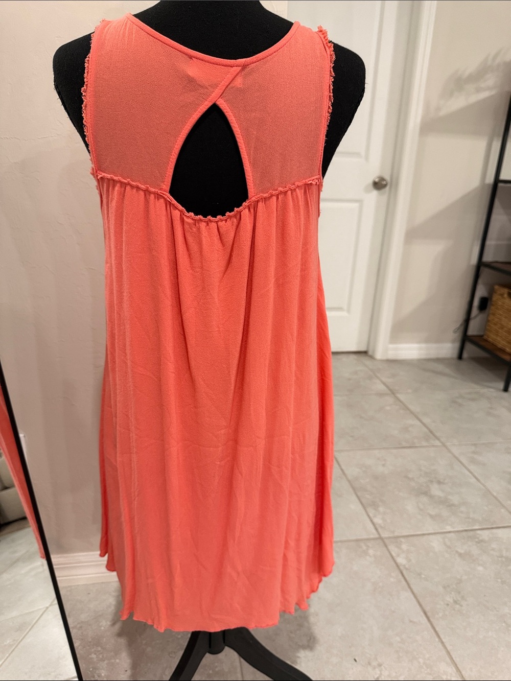Altar’d State Coral Sleeveless Swing Dress Size S Boho Summer Mini - Picture 3 of 8